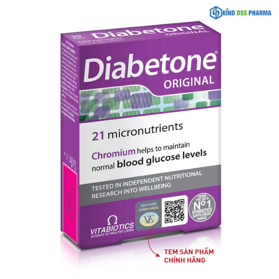 Diabetone bổ sung Crom và một số vitamin, khoáng chất hỗ trợ giảm nguy cơ đái tháo đường