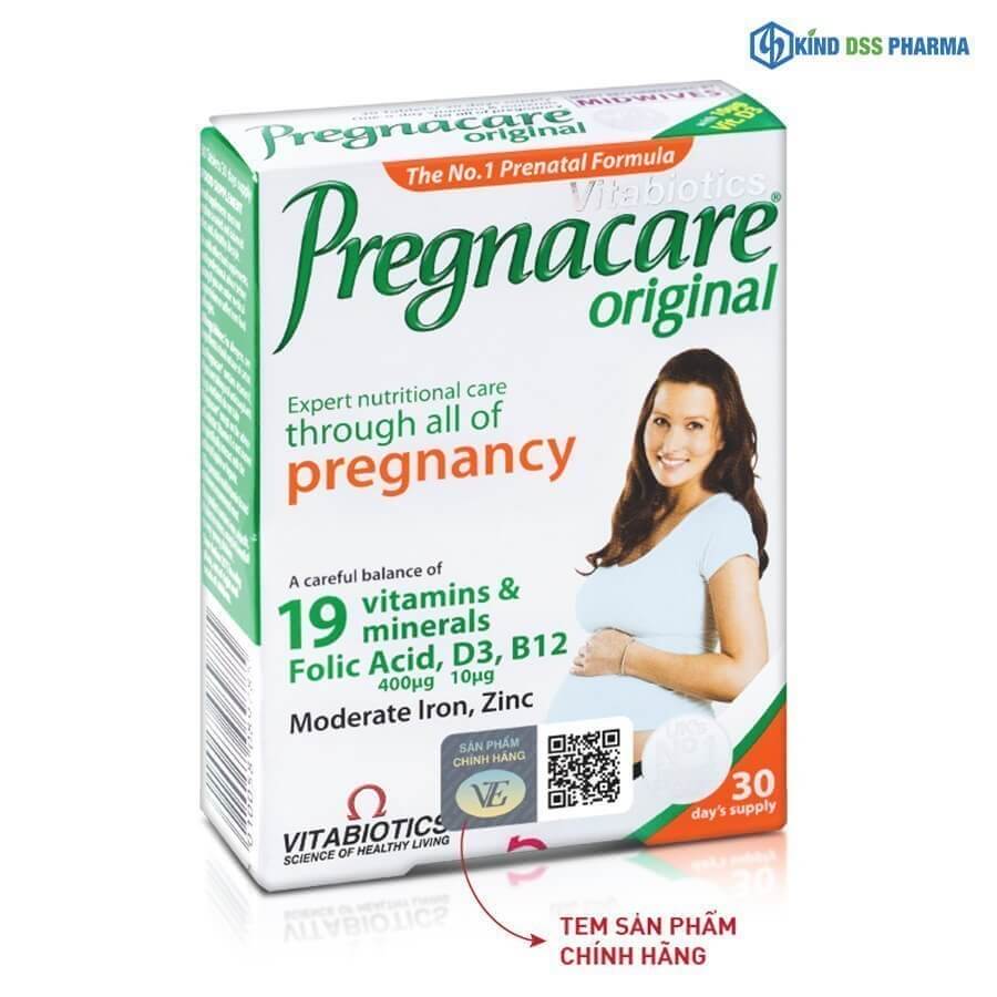 Pregnacare Original giúp bổ sung vitamin và khoáng chất cho phụ nữ mang thai và cho con bú, hỗ trợ tăng cường sức khỏe.