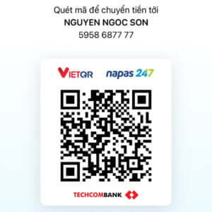 Quét mã QrCode để chuyển khoản đến Tk TechcomBank