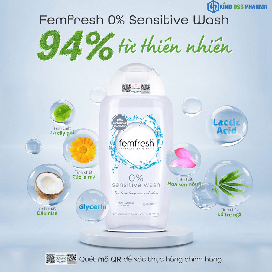 Femfresh 0% Sensitive Wash 250ml